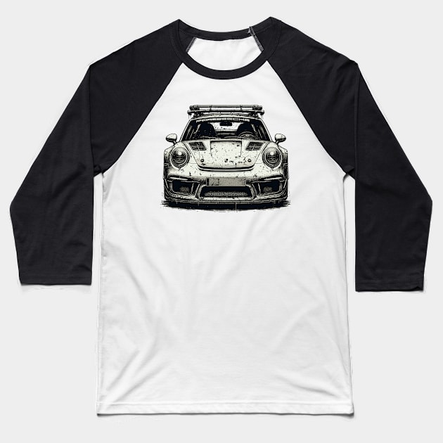 Porsche 911 Baseball T-Shirt by Vehicles-Art